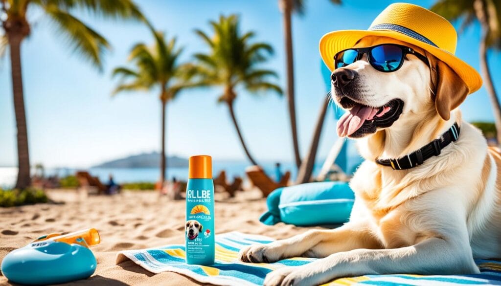applying sunscreen to dogs