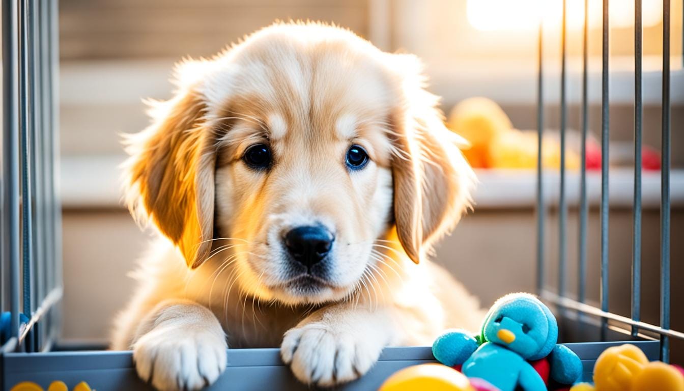 crate training a puppy,