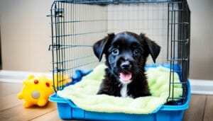 crate training a puppy,