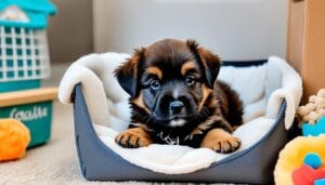 crate training a puppy,