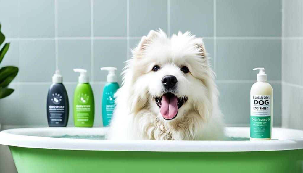 Dog shampoo and conditioner for healthy coats