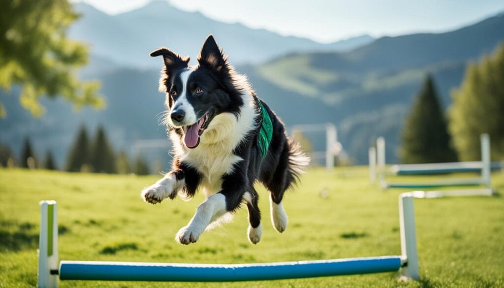 Border Collie engaging in daily exercise