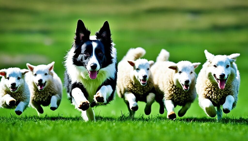 Border Collie herding sheep