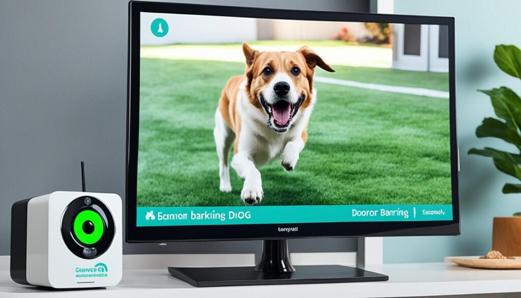 Environmental cues triggering dog barking at TV