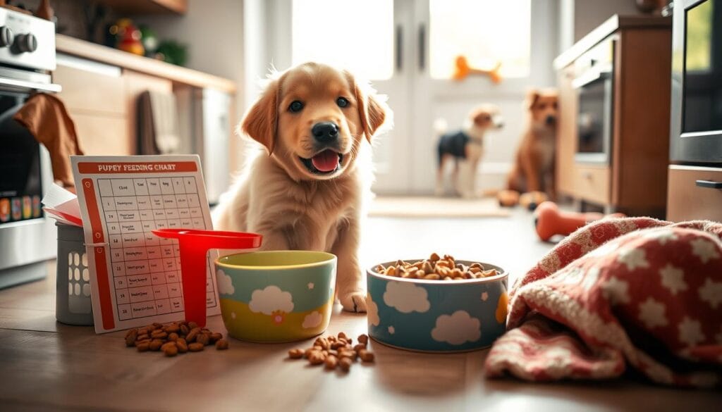 Golden Retriever puppy feeding guidelines