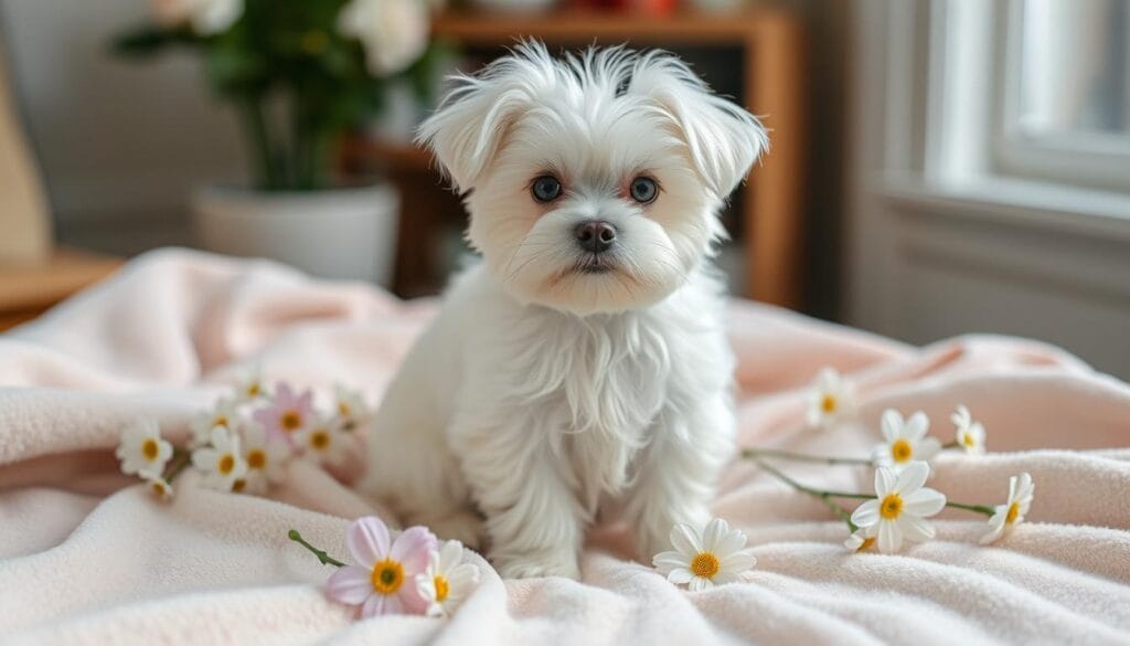 Small white Maltese dog