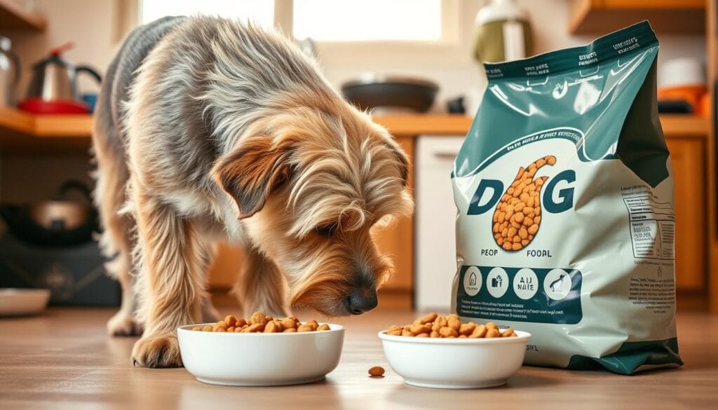 Transitioning senior dog to new food