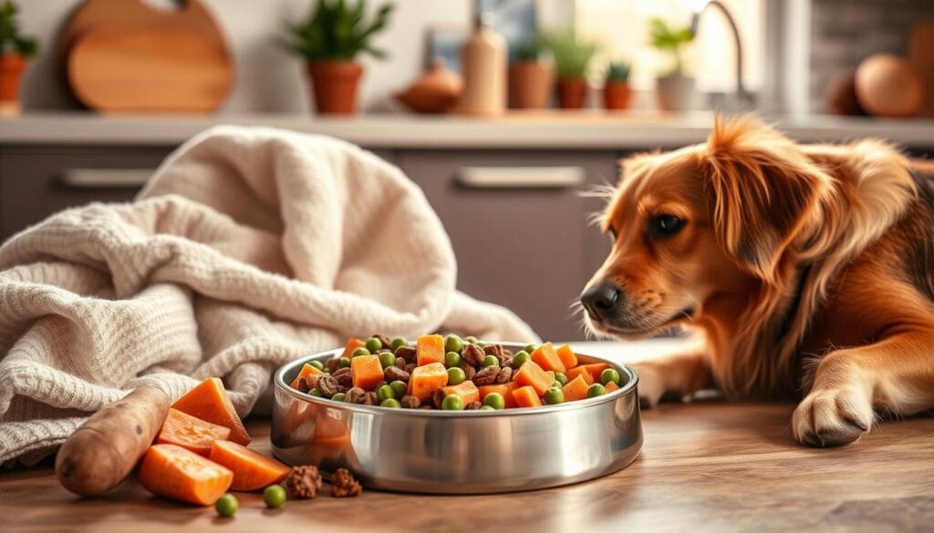 Transitioning to gentle dog food for sensitive skin