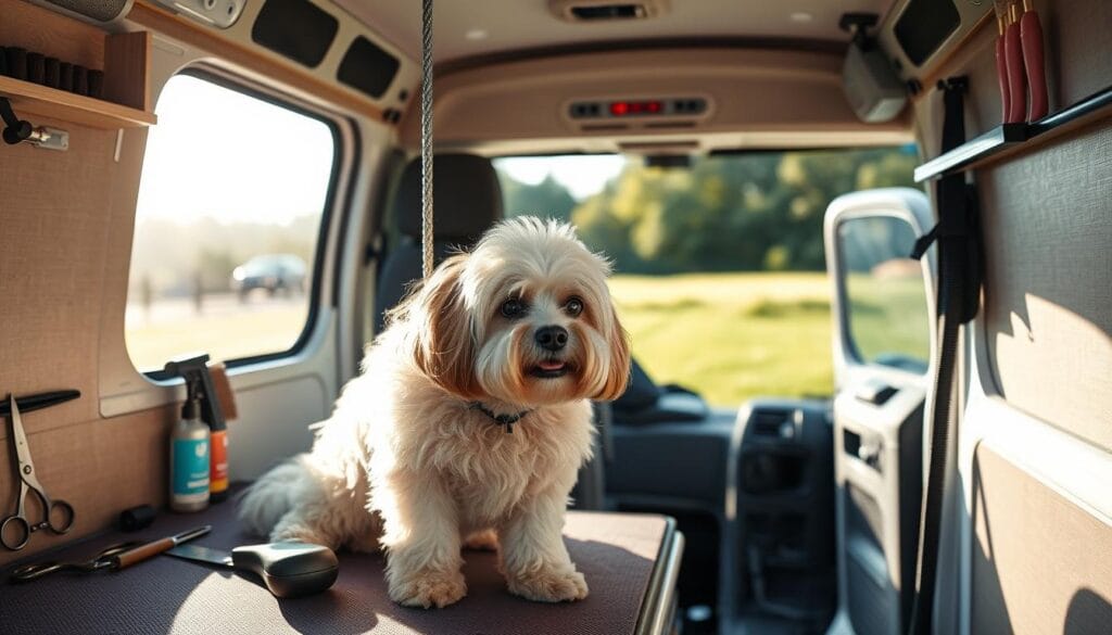 qualified mobile groomers in action