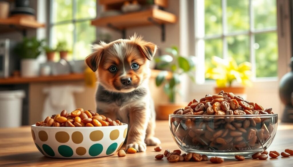 transitioning puppy to adult food